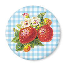 Retro Strawberry Magnet