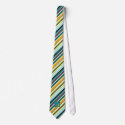 retro striped monogram tie