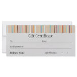 Retro Stripes Bright Gift Certificate
