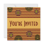 Retro stripes circles announcement