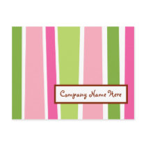 retro stripes post card