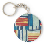 Retro Style Abstract Fabric Art Gifts - Customise keychains