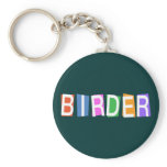 Retro-style Birder keychains