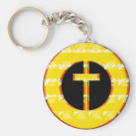 RETRO STYLE CROSS KEYCHAINS