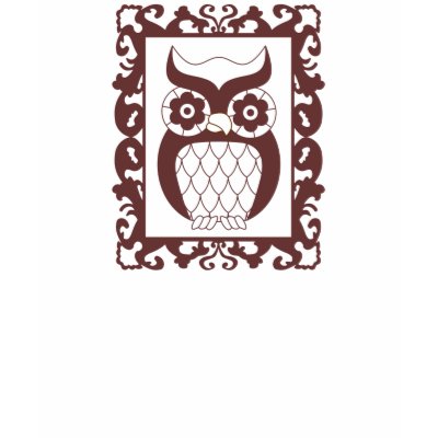 Retro Style Framed Owl T Shirts