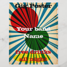 Retro Style grunge poster Personalized Flyer