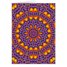 RETRO STYLE HEART KALEIDOSCOPE GREETING CARD