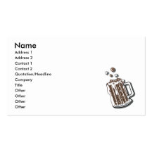 retro style root beer graphic business card template