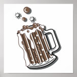 retro style root beer graphic posters