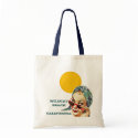 RETRO SUMMER BEACH BAGS TOTE BAG RED SUNGLASSES