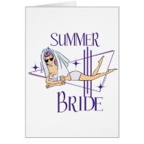 Retro Summer Bride Cards