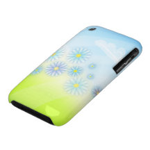 retro summer flowers in a field design Case-Mate iPhone 3 cases