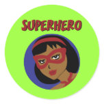 Retro Superhero stickers