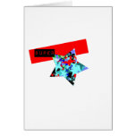 Retro Superstar In Day-Glo Greeting Card