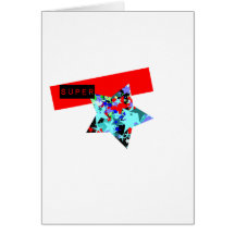 Retro Superstar In Day-Glo Greeting Card