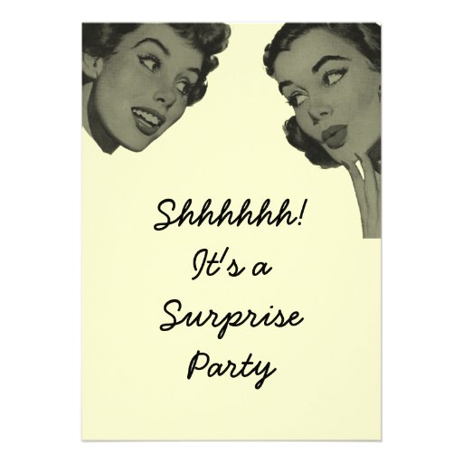 Retro Surprise Party Announcement