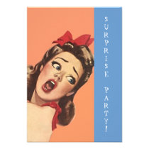 Retro Surprise Party Invitations Fun Expression invitations