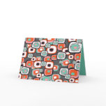 Retro Sushi Flower Squares Custom Card
