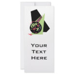 retro swirl bowling ball customized rack card