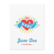 Retro Tattoo Baby Shower Invitations