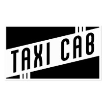 retro taxi cab business card