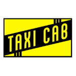 retro taxi cab business cards