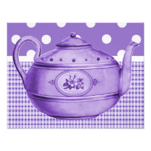 Retro Tea Party V4 Personalized Invites