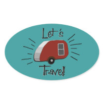 Retro Teardrop Camper Stickers