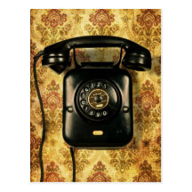 Retro telephone postcard