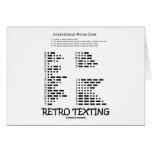 Retro Texting (Internatonal Morse Code) cards