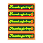 Retro Thanksgiving Decal postcards