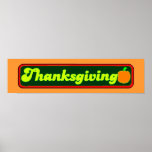 Retro Thanksgiving Decal Poster  Print