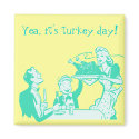 Retro Thanksgiving Dinner magnets