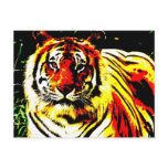 Retro Tiger Pop Art Post Card