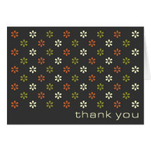 Retro tiny flower pattern personal thank you cards