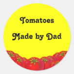 Retro Tomatoes Custom Canning Labels Round Stickers