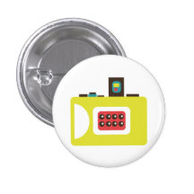 Retro Toy Camera (Yellow) Flair Button