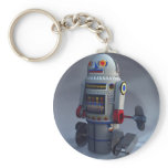 Retro Toy Robot Number 7 Keychain