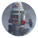 Retro Toy Robot Number 7 Sticker