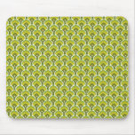 retro tree pattern - green mousepads