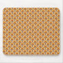 retro tree pattern - orange mouse mat
