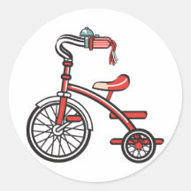 retro tricycle sticker