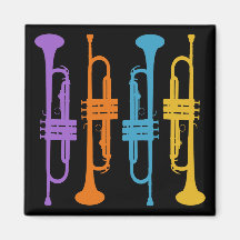 RETRO TRUMPETS MAGNET