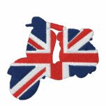Retro Union Jack Scooter Embroidered Polo shirts embroidered shirts