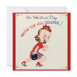 Retro US Military Valentine's Day Card invitations