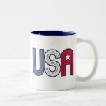 Retro USA With Star Patriotic Mugs