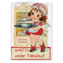 Retro Valentine's Day Maid Cards