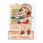 Retro Valentine's Day Maid Postcards