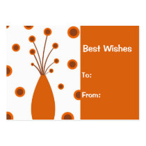 Retro vase Best Wishes : Card