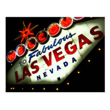 Retro Vegas Sign Postcard